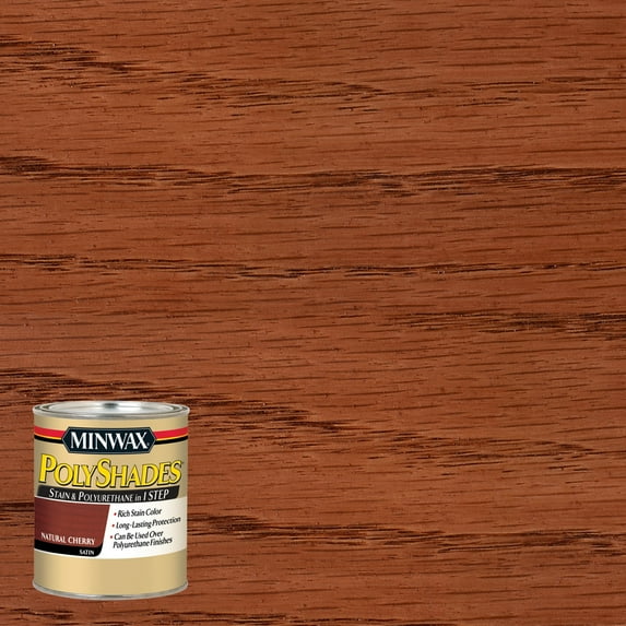 Minwax PolyShades, Satin, Natural Cherry, 1/2 Pint