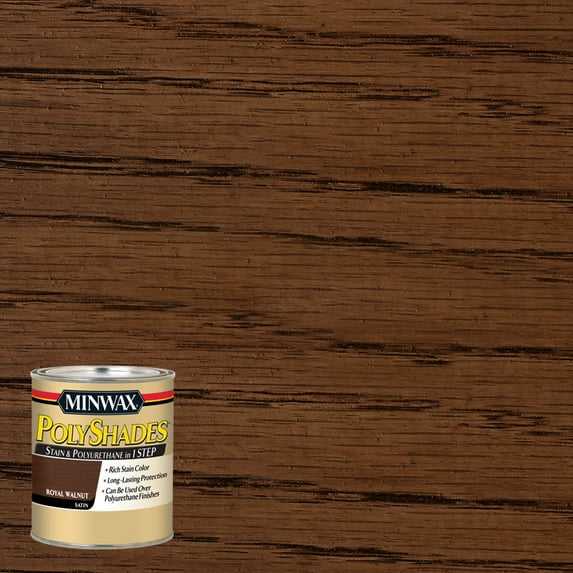 Minwax PolyShades, Satin, Royal Walnut, 1/2 Pint