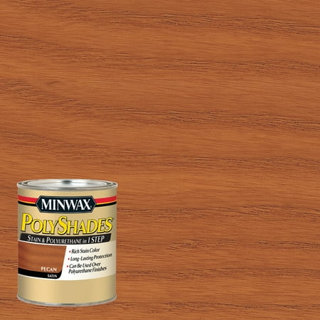 Minwax PolyShades Satin Stain & Polyurethane, Pecan, 1 Quart