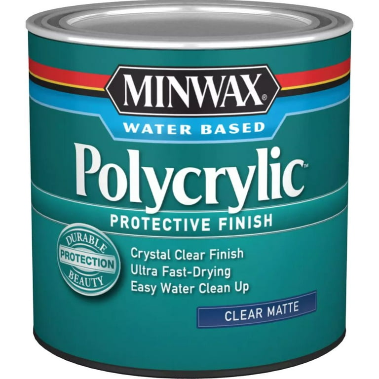 Minwax Polycrylic Clear Gloss 8 Oz - Two Cans