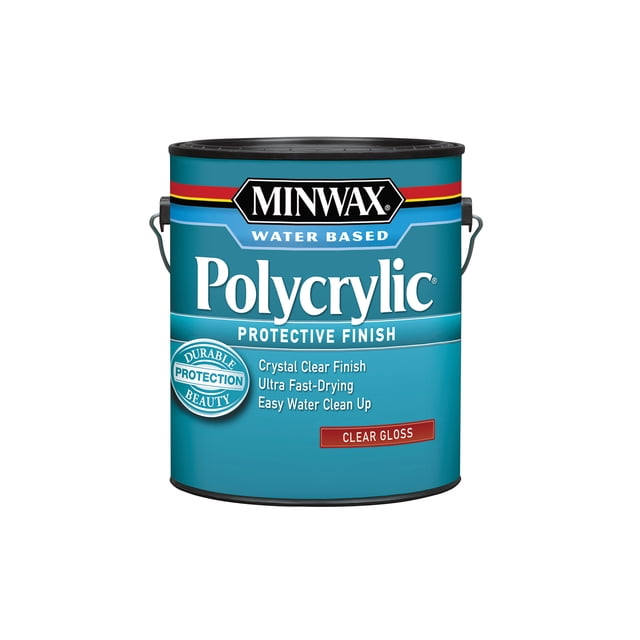 Minwax Polycrylic Protective Finish, Gloss, Clear, 1 Gallon for ...