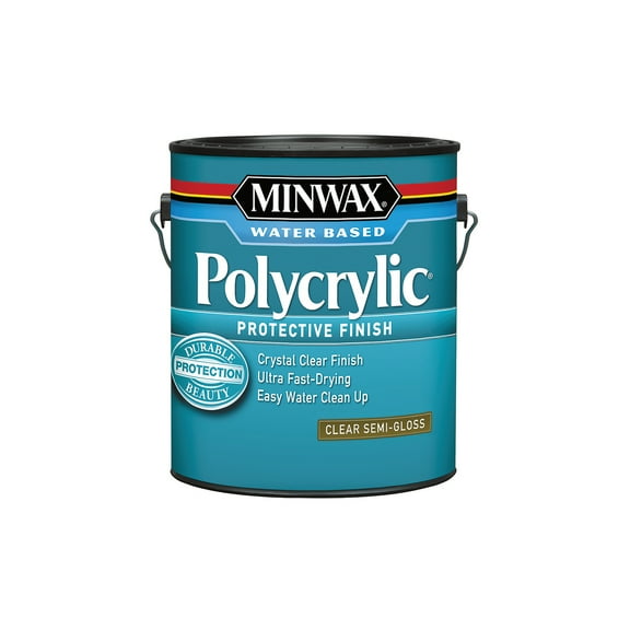 Minwax Polycrylic Protective Finish, Semi-Gloss, Clear, 1 Gallon