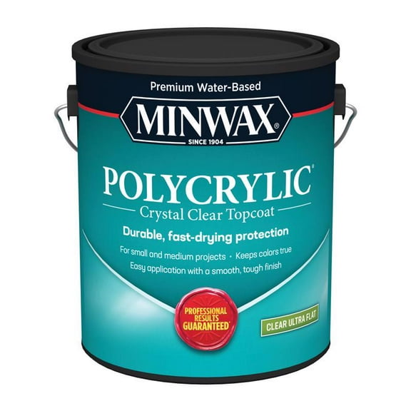 Minwax Premium Water-Based Polycrylic Clear Wood Finish, 1 gal