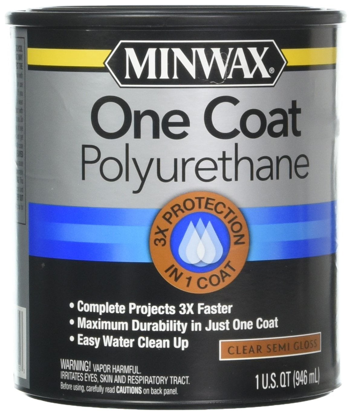 Minwax SemiGloss 356150000 One Coat Polyurethane Quart