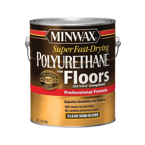 Minwax The 130240000 1-Gallon Semi-Gloss Low-VOC Fast-Drying Polyurethane Floor Finish