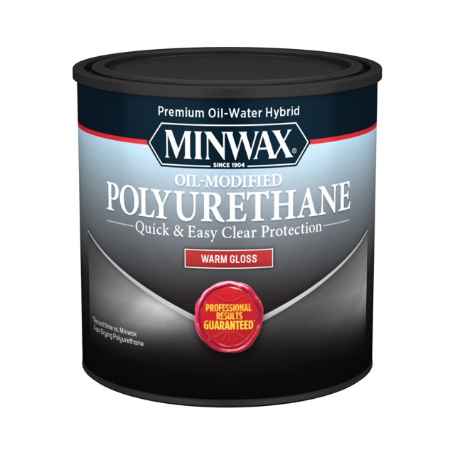 Minwax WaterBased OilModified Polyurethane4 Pack, Gloss, Clear, 1/2