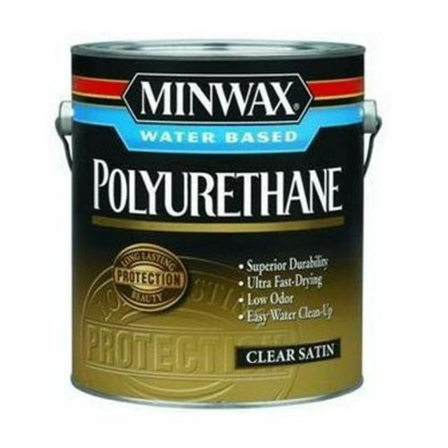 Minwax Water Based OilModified Polyurethane, Satin, Clear, 1 Gallon