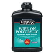 Minwax Wipe-On Poly Water-Based Polyurethane Finish, Satin, Clear, 1 Pint