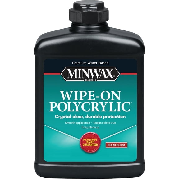 Minwax Water Based Wipe-On Interior Polycrylic - Pack of 4