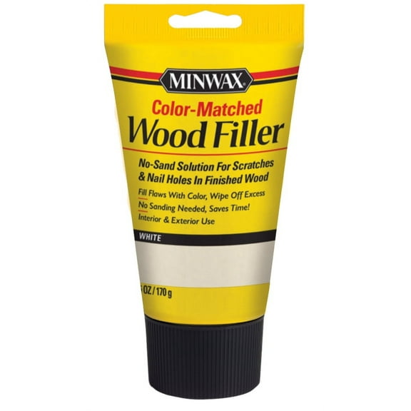 Minwax White Color-Matched Wood Filler, 6 oz, 1pc