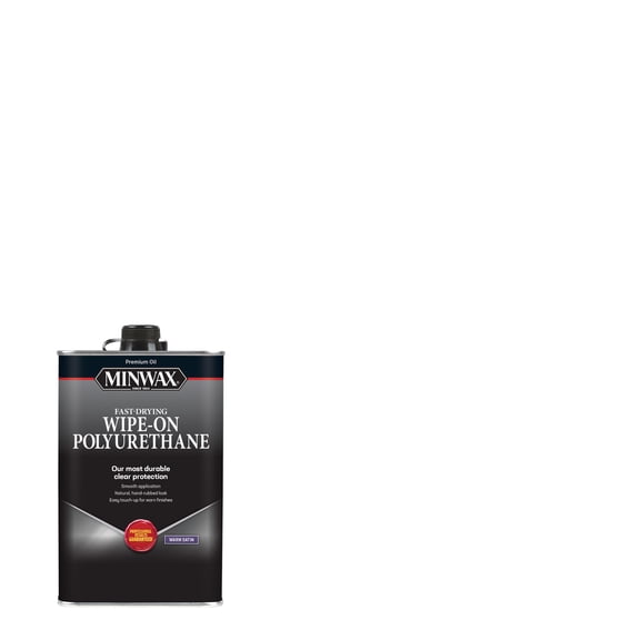 Minwax Wipe-On Poly Oil-Based Polyurethane Finish, Warm Satin, Clear, 1 Pint
