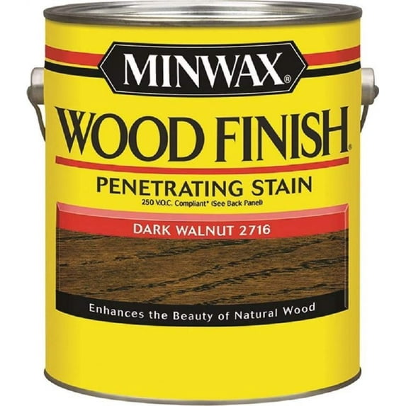 Minwax Wood Finish Wood Stain Dark Walnut Transparent - Oil-Based - 1 gal