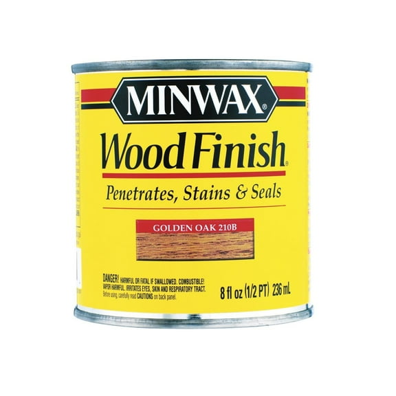 Minwax Wood Finish Interior Wood Stain Golden Oak - Oak Finish - 1/2 Pint