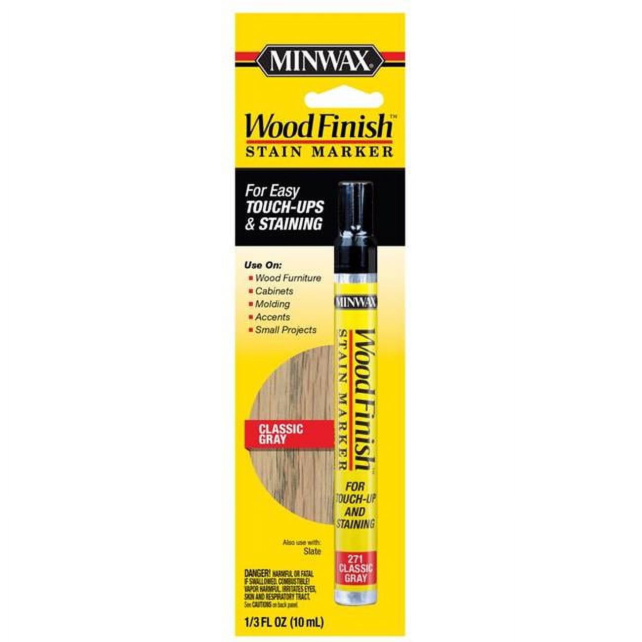 Minwax Wood Finish SemiTransparent Classic Gray TouchUp and Stain Marker 0.33 oz