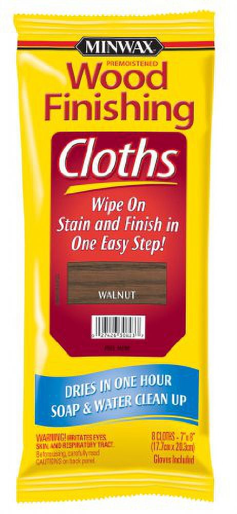 Minwax Wood Finishing Cloths 308230000 Walnut