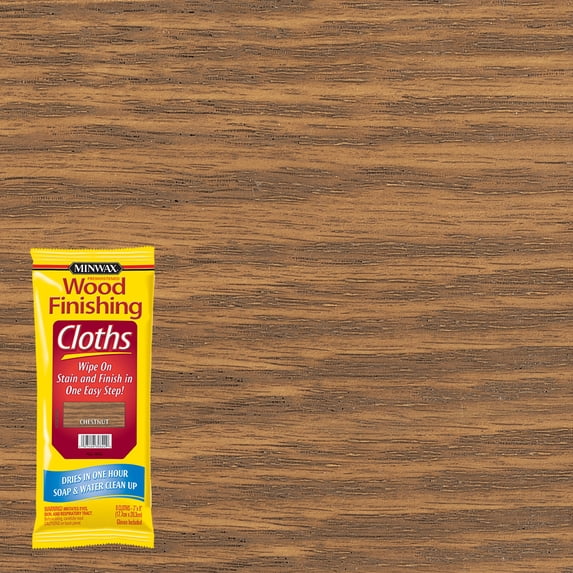 Minwax Wood Finishing Cloths, Chestnut, 8 Cloths