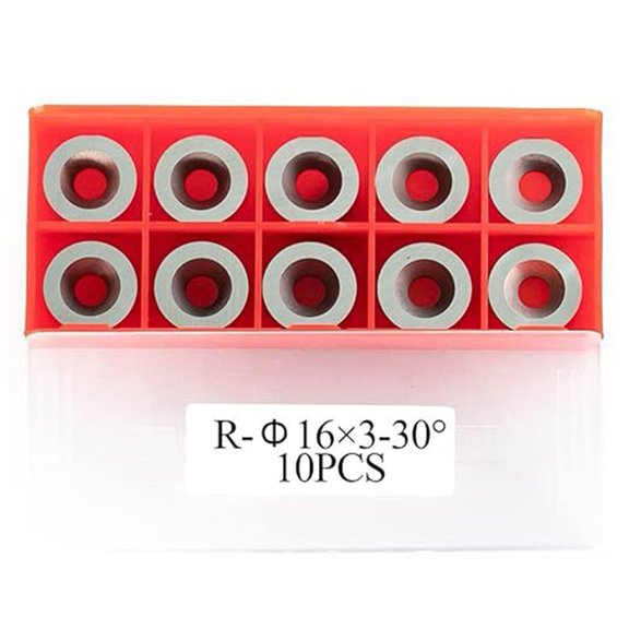Minxio 10pcs 16mm Round Carbide Replacement Insert for Full Finisher Wood Turning