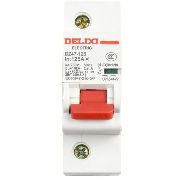 Minxio 1P AC MCB 600V 125A 100A 80A Circuit breaker FOR PV Battery Main Switch,125A