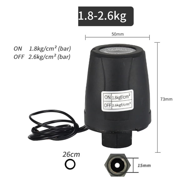 Minxio 1PCS Automatic Water Pump Pressure Switch Controller Double Contact AC220V,3/8 1.8-2.6kg