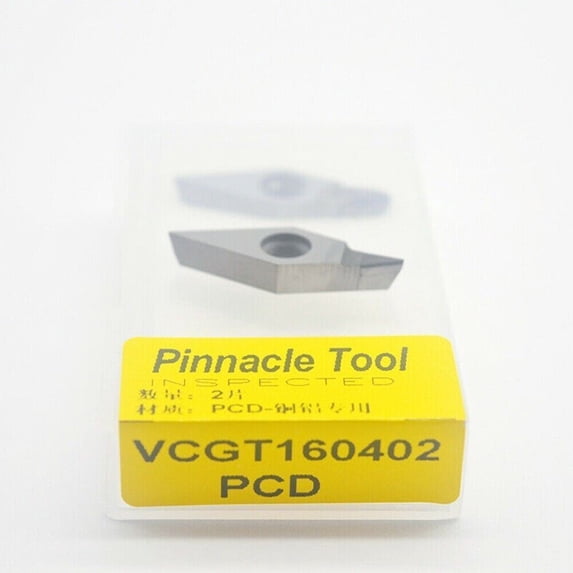 Minxio 2PCS VCMT1604/1103 PCD/CBN Diamond Tipped Turning Insert CNC Lathe Cutter,VCGT160402 PCD