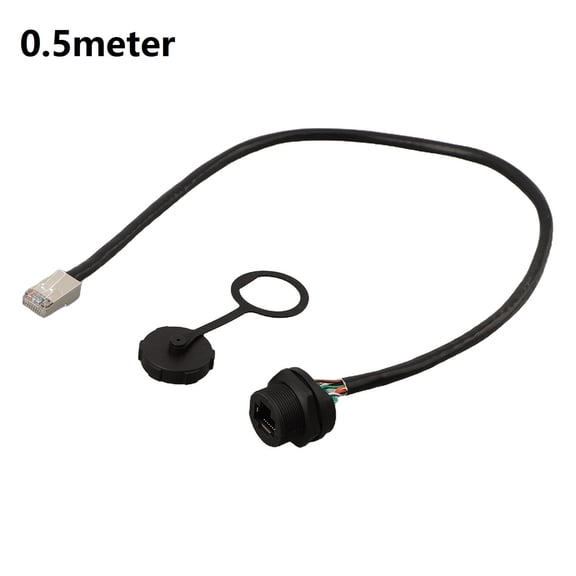 Minxio E13 Waterproof Connector Network Switch Coupler Threaded Female Socket Connector,0.5meter