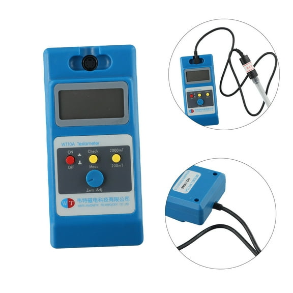Minxio WT10A Magnetic Field Tester Gauss Meter 0~2000mT with Ns Function Probe,WT-10A-metal probe