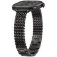 thumbnail image 1 of Wearlizer Slim Stainless Steel Watch Band Compatible with Apple Watch Bands 38/40/41/42/44/45/46/49mm Women Thin Link Bracelet Adjustable Strap for Series 11/10/9/8/7/6/5/4/3/SE/Ultra, 1 of 6
