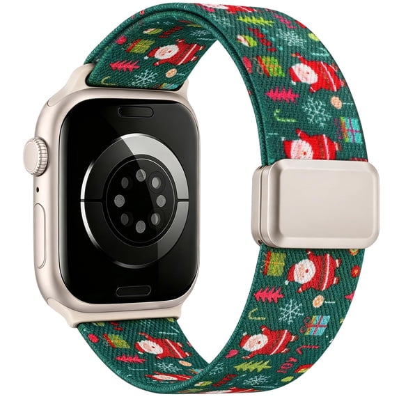 Wearlizer Stretch Nylon Watch Band Compatible with Apple Watch Bands 38/40/41/42/44/45/46/49mm Women Men Slim Magnetic Clasp Breathable Strap for Series 11/10/9/8/7/6/5/4/3/SE/Ultra