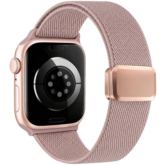Wearlizer Stretch Nylon Watch Band Compatible with Apple Watch Bands 38/40/41/42/44/45/46/49mm Women Men Slim Magnetic Clasp Breathable Strap for Series 11/10/9/8/7/6/5/4/3/SE/Ultra