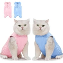 Minzimin 1/2Pack Cat Surgery Recovery Suit Kitten Onesie for Cats After Surgery Female Breathable Kitty Spay Suit for Abdominal Wound Skin Diseases E-Collar Alternative Wear