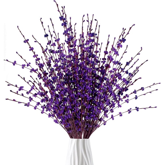 Minzimin 10 Pcs 29.5’’ Long Artificial Jasmine Flowers Tall Fake Flower Bouquet Faux Jasmine Plants Dry Branches for ThanksgivingAutumn Wedding Christmas Home Party Office Hotel Kitchen Decoration