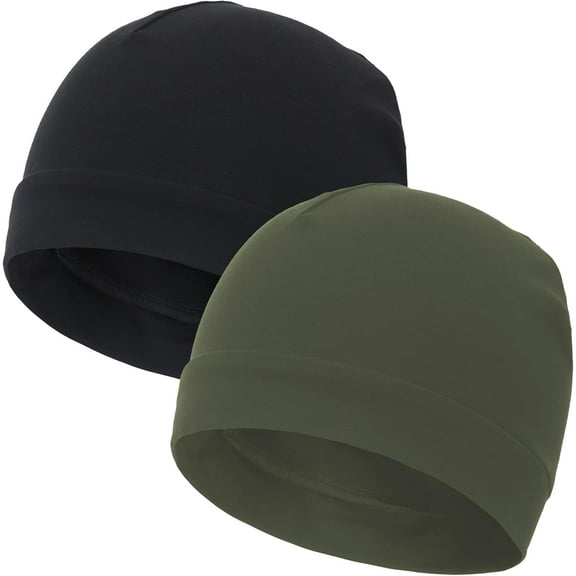 Minzimin 100% Cotton Skull Caps for Men Women Breathable Night Cap Sleep Hats Soft Lightweight Running Beanie Helmet Liner