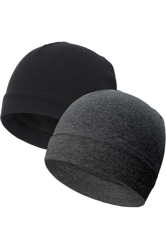 100% Cotton Skull Caps for Men Women Breathable Night Cap Sleep Hats Soft Lightweight Running Beanie Helmet Liner