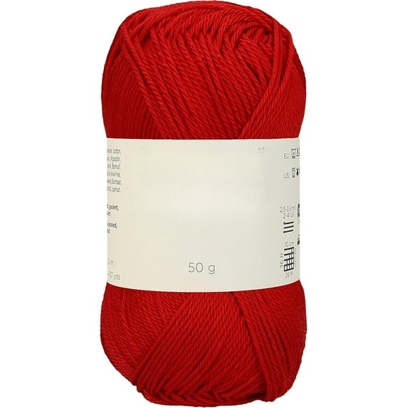Minzimin 100% Mercerized Cotton Yarn, 50g (1.76oz), 125m (136 Yards) – Fine Sport #2 – Soft, Durable Thread for Amigurumi, Knitting, Crochet & Baby Projects