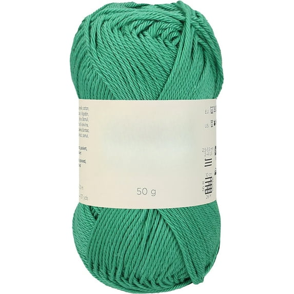 Minzimin 100% Mercerized Cotton Yarn, 50g (1.76oz), 125m (136 Yards) – Fine Sport #2 – Soft, Durable Thread for Amigurumi, Knitting, Crochet & Baby Projects