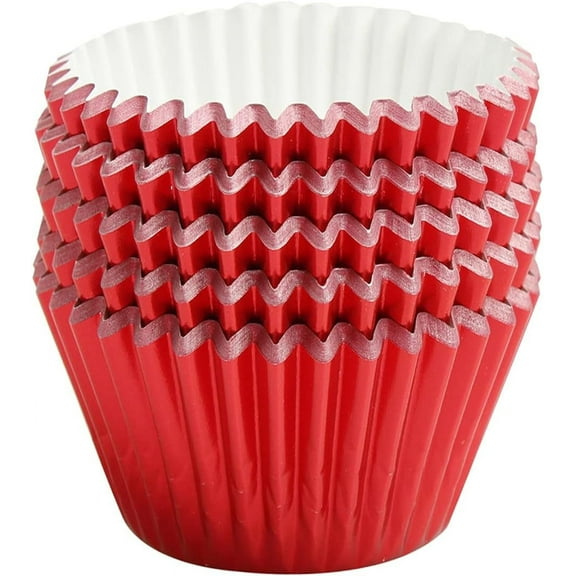 Minzimin 100Pcs Foil Cupcake Cup Liners, Foil Baking Cups, Foil Cupcake Liners for Baking Muffin,For Wedding Birthday Baby Shower Parties