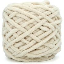 Minzimin 100g Chunky Chenille Yarn for Crocheting,Beige Fluffy Velvet Plush Yarn Thick Soft Chunky Chenille Yarn Baby Blanket Yarn for Crocheting Knitting Beginners
