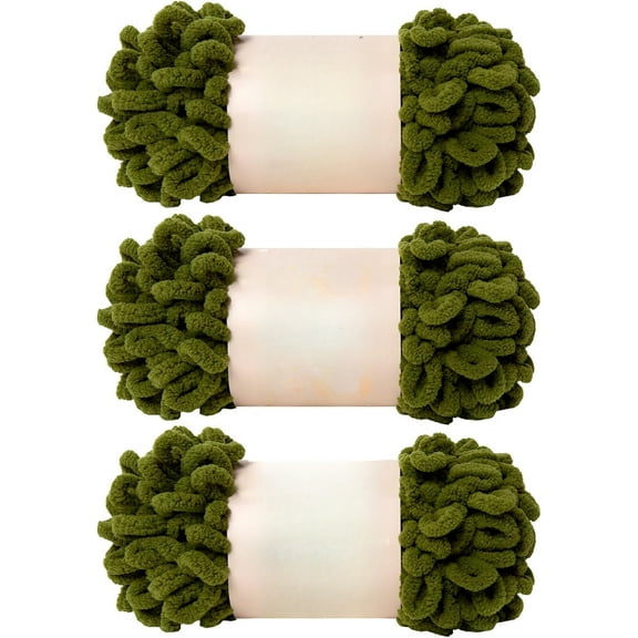 Minzimin 100g Loop Yarn 100% Polyester Chenille Puffy Yarn, Craft Chunky Finger Knitting Loopy Yarn Soft and Light Material, Perfect for DIY Hand Woven Knitting Crafts Supplies