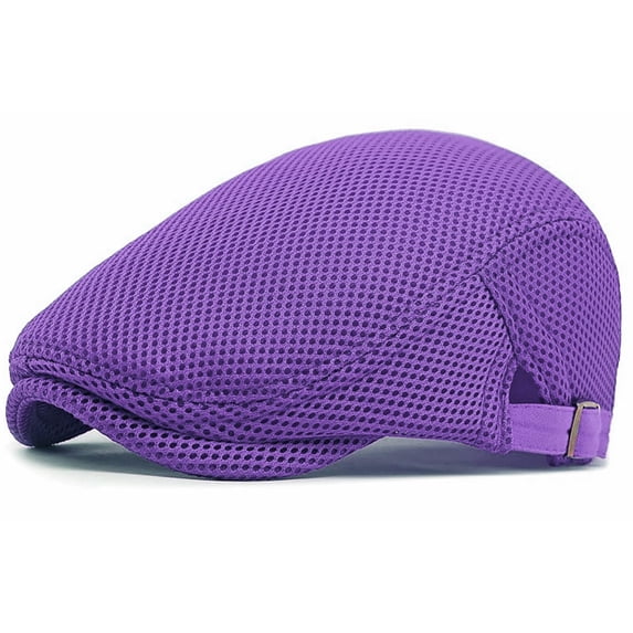 Minzimin 1Pack Breathable Mesh Flat Cap for Man/Woman Adjustable Newsboy Cap Cabbie Hat