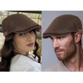 thumbnail image 1 of Minzimin 1Pack Breathable Mesh Flat Cap for Man/Woman Adjustable Newsboy Cap Cabbie Hat, 1 of 7