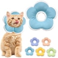 thumbnail image 1 of Minzimin 1Pack Cat Cone Collar Soft, Waterproof Cats Cones to Stop Licking After， Adjustable Soft Elizabeth Cats Collars , Flower Shape Cat Recovery Collar, 1 of 8