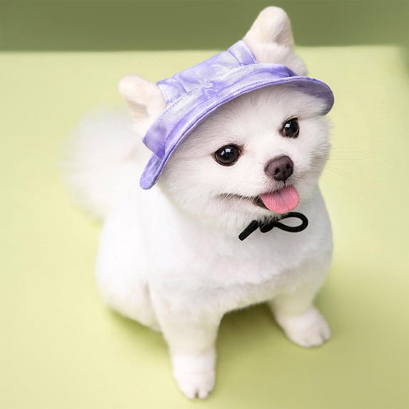 Minzimin 1Pack Dog Hat with Ear Holes Sunscreen Baseball Caps Hats Outdoor Bucket Hat Sun Protection Dog Bonnet for Small and Medium-Sized Dogs
