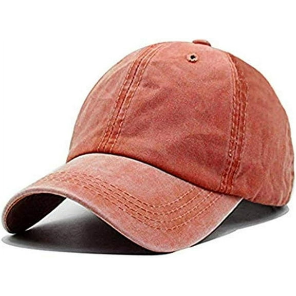 Minzimin 1Pack Men Women Baseball Cap Vintage Washed Distressed Hats Twill Plain Adjustable Dad-Hat