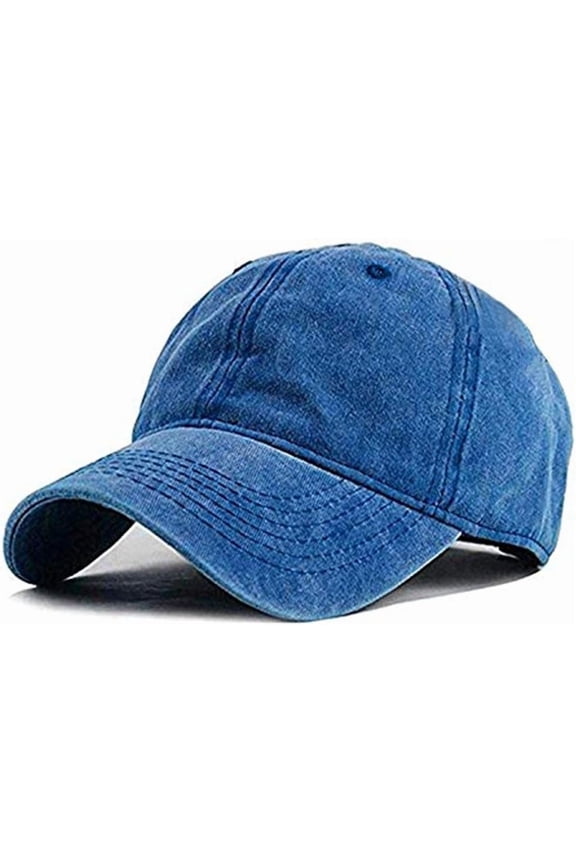 1Pack Men Women Baseball Cap Vintage Washed Distressed Hats Twill Plain Adjustable Dad-Hat