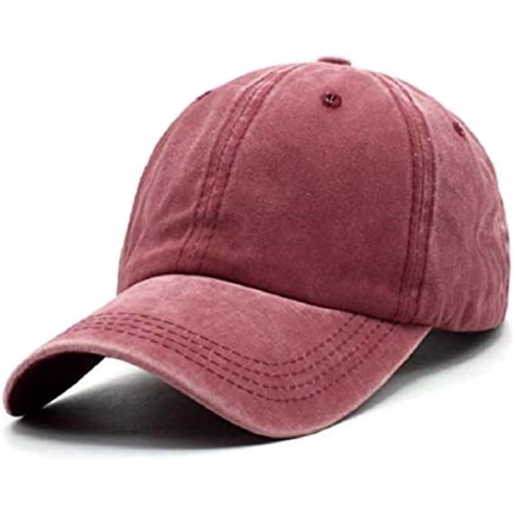 Minzimin 1Pack Men Women Baseball Cap Vintage Washed Distressed Hats Twill Plain Adjustable Dad-Hat