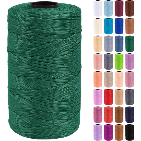 Minzimin 1Pack Polypropylene Ribbon Yarn 3mm x 218 Yards Flat Macrame Cord 3mm Crochet Yarn for Handbags, Shopping Bags, Sun Hats, Shoes, DIY Crafts, Decorative Projects