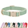 thumbnail image 1 of Minzimin 1Pack Soft Cotton Dog Collar Adjustable Corduroy Dog Collars for Small Medium Large Female Dogs(Pink,Small), 1 of 9