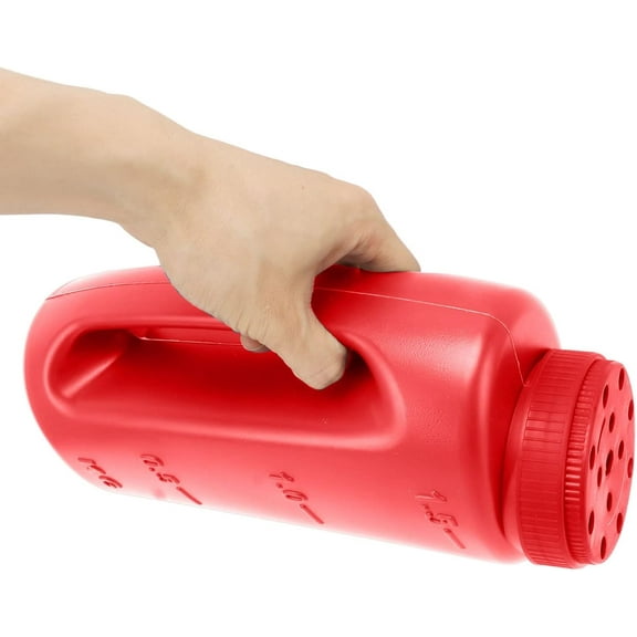 Minzimin 1Pcs Hand Held Spreader, Adjustable Hole Handheld Fertilizer Spreader Shaker for Seed, Salt, Ice , and Fertilizer