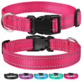 thumbnail image 1 of Minzimin 1Pcs Reflective Dog Collar with Buckle Adjustable Safety Nylon Collars for Small Medium Large Dogs, 1 of 7