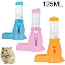 Minzimin 1piece Hamster Water Bottle, Little Pet Automatic Drinking Bottle with Food Container Base Hut Hanging Water Feeding Bottles Auto Dispenser for Small Animals